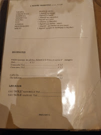 L'Osteria Dell'Anima à Paris menu