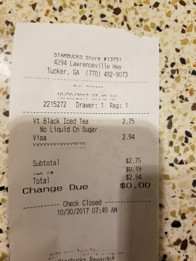 Coffee Shop «Starbucks», reviews and photos, 4294 Lawrenceville Hwy, Tucker, GA 30084, USA