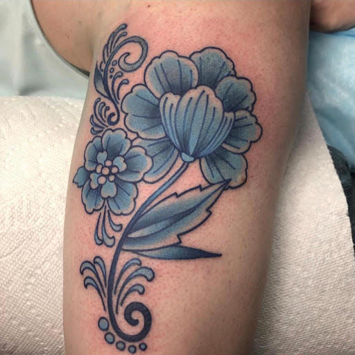 Explore bull skull tattoo ideas, creative tattoo ideas in Nashville, available at BRANDED TATTOO COMPANY