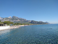 Foto van Beldibi beach met recht en lang