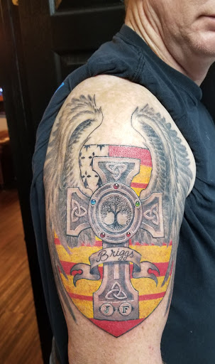 Explore not all who wander are lost tattoo ideas, creative tattoo ideas in Clarksville, available at No Egrets Tattoo Studio