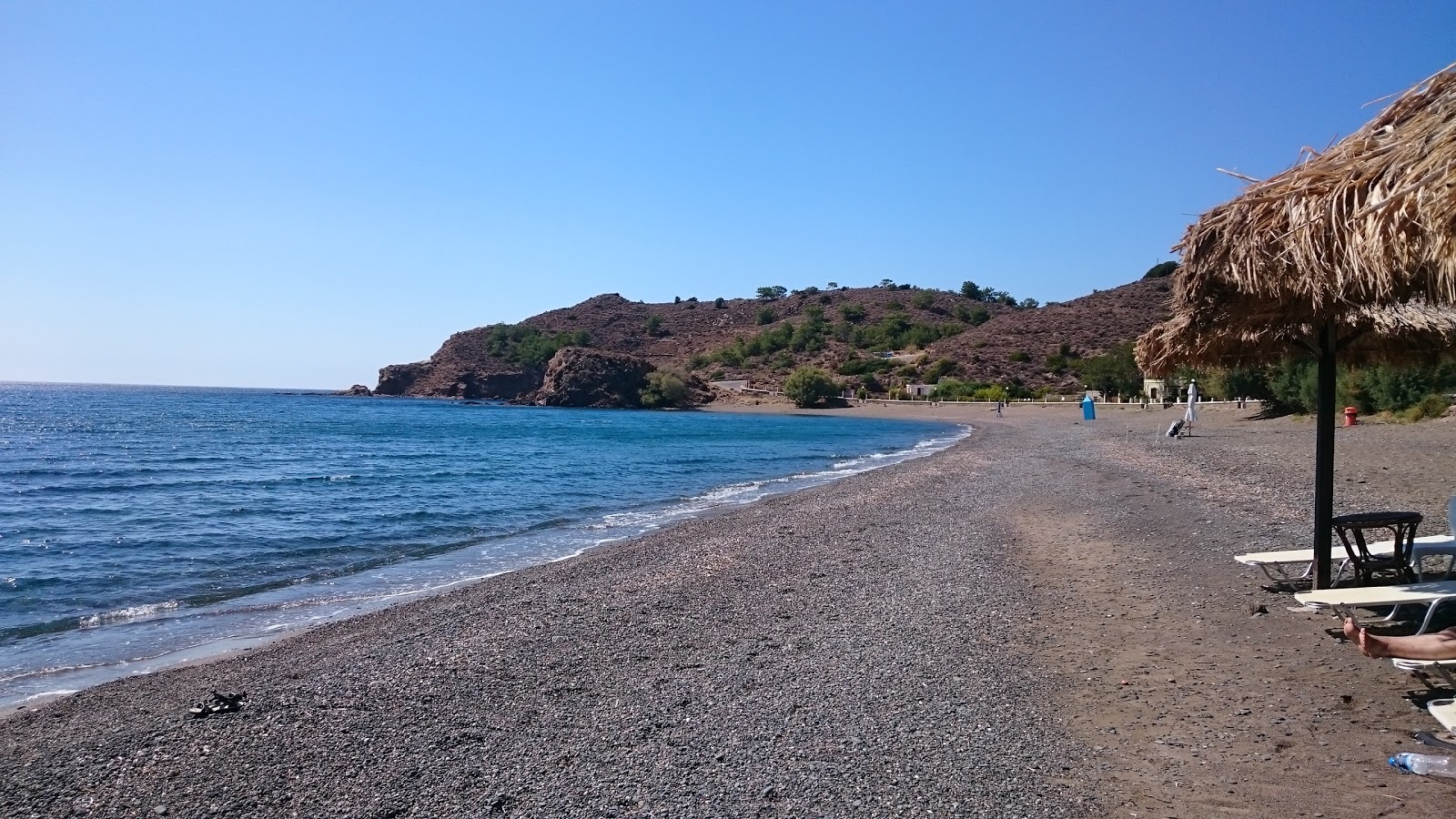 Photo of Limnos Beach with gray sand &  pebble surface