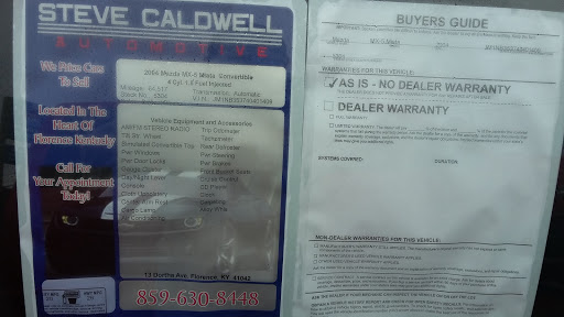 Used Car Dealer «Steve Caldwell Automotive», reviews and photos, 13 Dortha Ave, Florence, KY 41042, USA