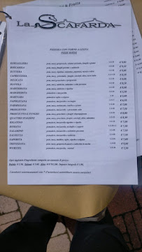 La Scafarda ristorante à Alberese menu