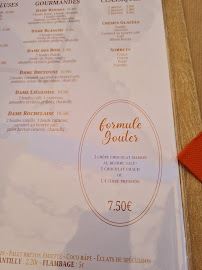 Crêperie des Dames à La Rochelle menu