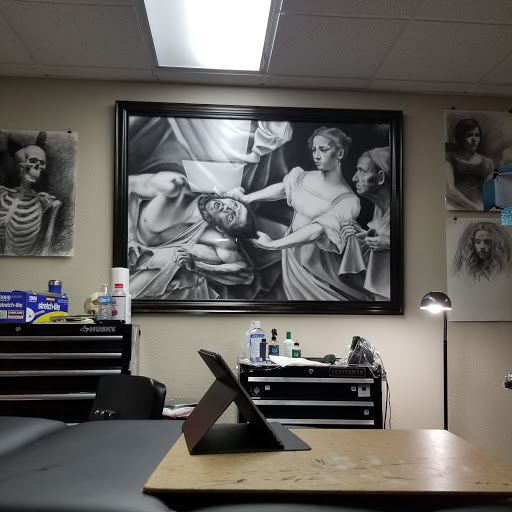 Explore neck and shoulder tattoo ideas, creative tattoo ideas in Toledo, available at Lake Erie Studio