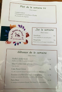 Menu / carte de La Dame au Cerf à Nice