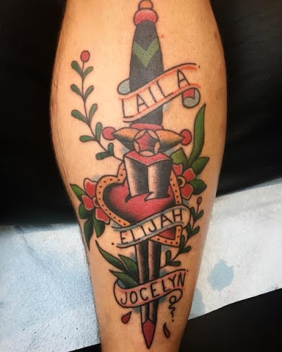 Explore mother father tattoo ideas, creative tattoo ideas in Erie, available at 76 Tattoo