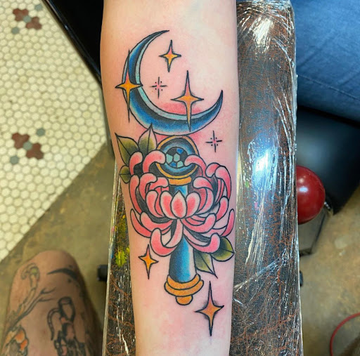 Explore mother son matching tattoo ideas, creative tattoo ideas in Mobile, available at Old Familiar Tattoo Company