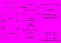 Menu / carte de L'envie à Bayonne