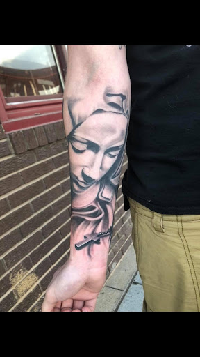 Explore tattoo inside arm ideas, creative tattoo ideas in Terre Haute, available at Leviathan Tattoo