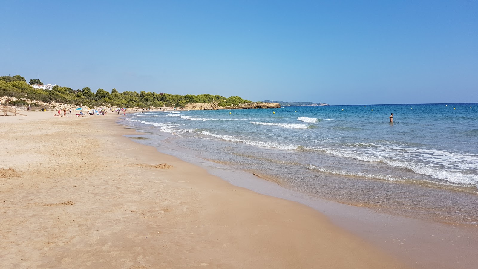 Savinosa Plajı'in fotoğrafı yeşil su yüzey ile