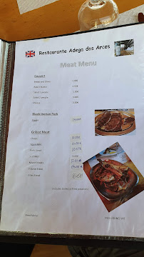 Adega dos Arcos à Sagres menu