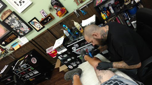 Explore annabelle tattoo ideas, creative tattoo ideas in Orange, available at Leftys Tattoo