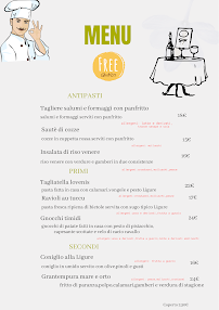 Carte du Lovenis senza glutine à Loano