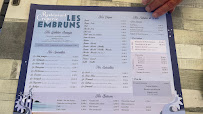 Menu du Les Embruns à Plougasnou