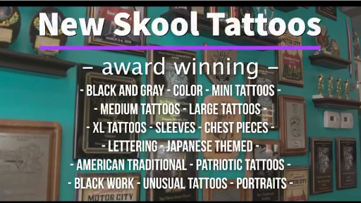 New Skool Tattoo, 24644 Telegraph Rd, Brownstown Charter Twp, MI 48134, USA, 