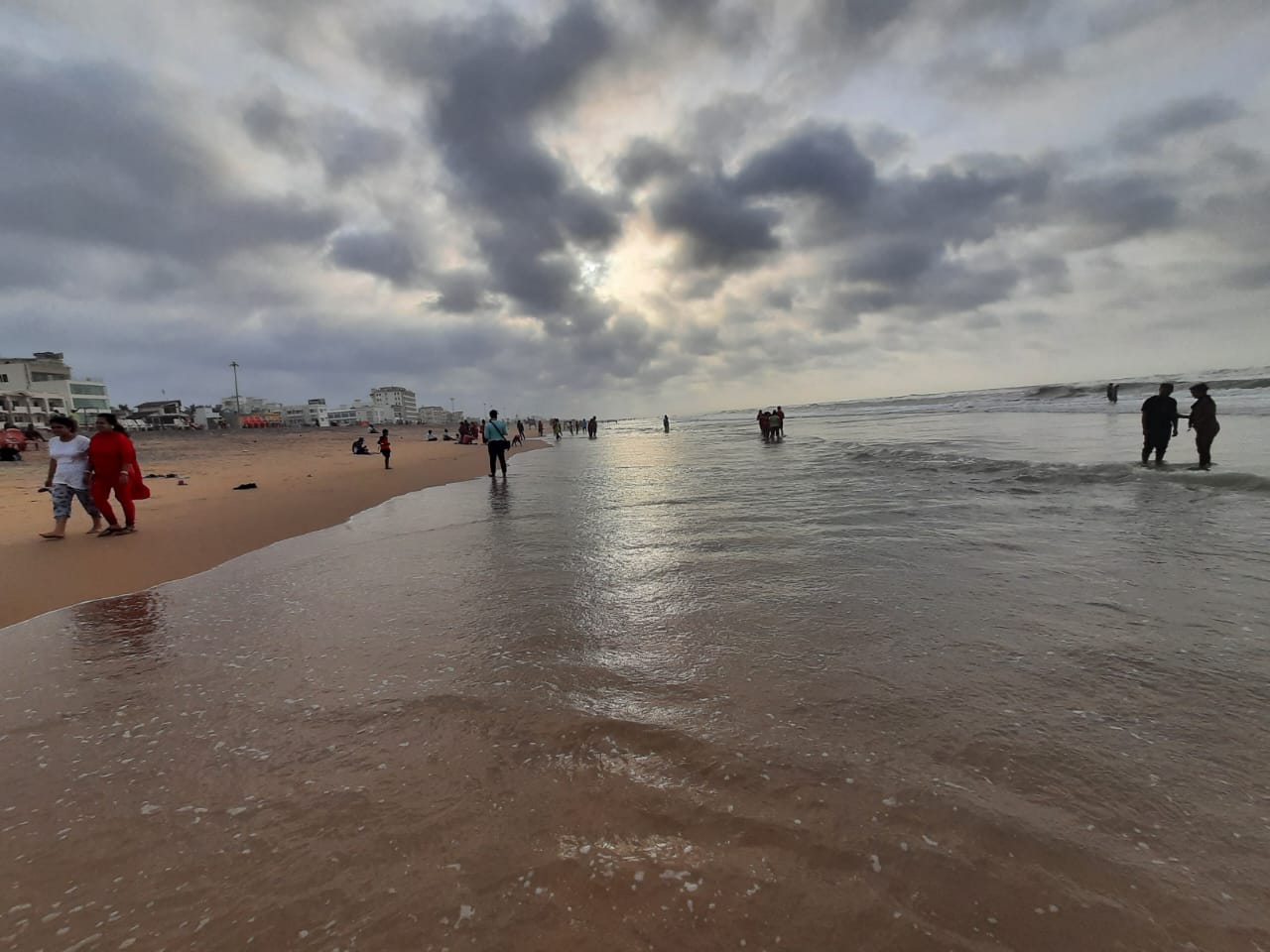 Photo of Sea Beach Of Puri with turquoise pure water surface
