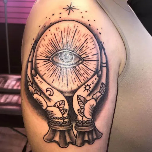 Explore dog sleeve tattoo ideas, creative tattoo ideas in Mercer, available at Absolution Tattoo Studio