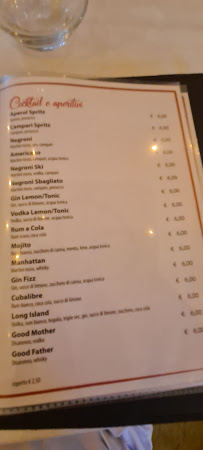 Carte du Archè Fine Dining à Syracuse