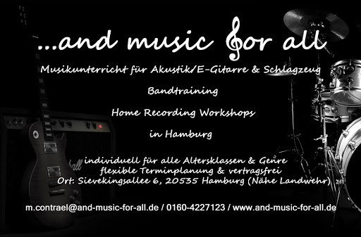 And music for all - Musikschule (Gitarrenunterricht & Schlagzeugunterricht)