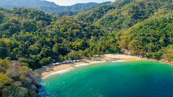 Majahuitas beach'in fotoğrafı küçük koy ile birlikte