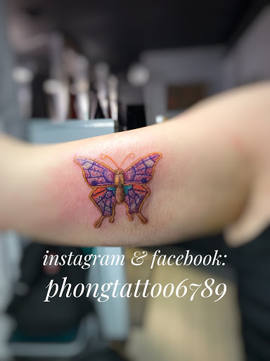 Explore witch broom tattoo ideas, creative tattoo ideas in Carmel, available at Phong Tattoo