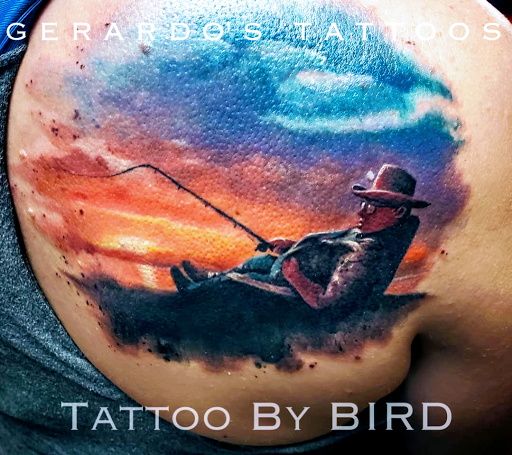 Explore shellback tattoo ideas, creative tattoo ideas in Houston, available at Gerardos Tattoos