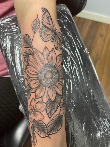 Explore tattoo ideas palm trees, creative tattoo ideas in Orange, available at Smokin Irons Tattoo