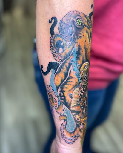 Explore grandchildren tattoo ideas for men, creative tattoo ideas in Watford City, available at Soulful Ink Studios