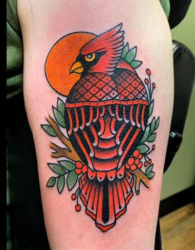 Explore solid black tattoo ideas, creative tattoo ideas in Durham, available at Tattoo Asylum