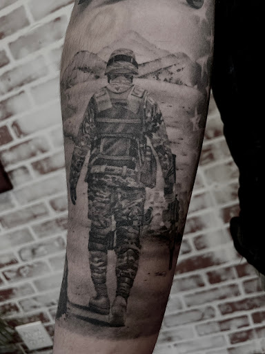 Explore chainsaw tattoo ideas, creative tattoo ideas in Westfield, available at American Dream Tattoo