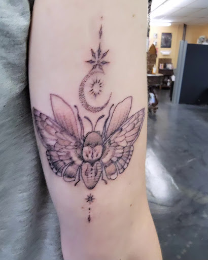 Explore tattoo ideas hunting, creative tattoo ideas in Medford, available at Order of the Sacred Crow Tattoo And Art Emporium