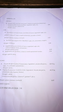 Menu / carte de Alici come Prima à Cetara