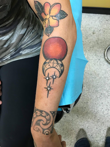 Explore leaf tattoo ideas, creative tattoo ideas in Fort Walton Beach, available at Piercings by Torrie