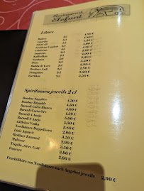 Elefant à Berlin menu