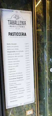 Taralleria Napoletana à Naples menu