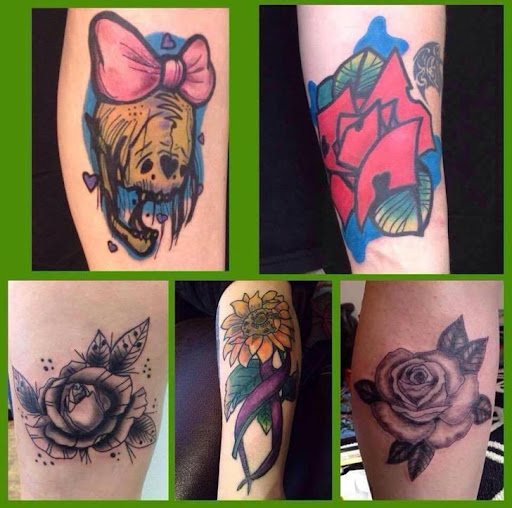 Explore heavy equipment tattoo ideas, creative tattoo ideas in Aurora, available at Tranquil Soul Ink (located inside Sola Salon Studios)