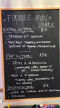 Carte du volare restaurant à Paris