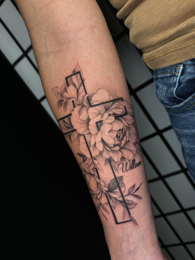 Explore stick figure tattoo ideas, creative tattoo ideas in Norcross, available at Brotherhood Tattoo