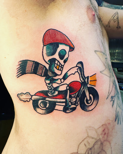 Explore neck tattoo ideas, creative tattoo ideas in Calumet, available at Tattooing by Big Ben