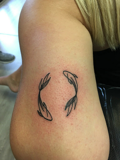 Explore black lab tattoo ideas, creative tattoo ideas in Easley, available at Peach Pit Tattoo