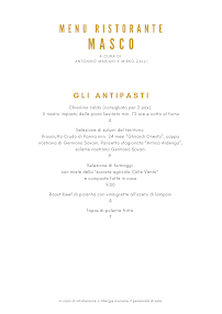 Menu / carte de Masco Ristorante Pizzeria à Borgo Val di Taro