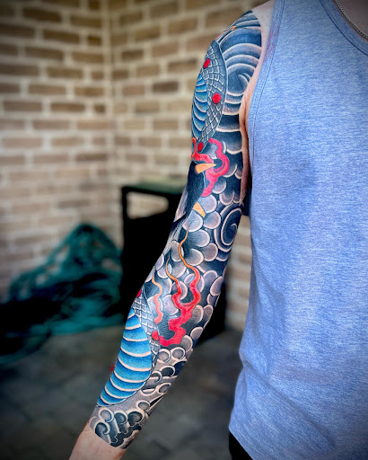 Explore greek mythology tattoo ideas, creative tattoo ideas in Virginia Beach, available at Salt Water Tattoo