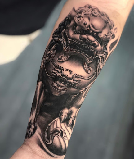 Explore man sleeve tattoo ideas, creative tattoo ideas in Hollywood, available at Sacred Eye Tattoos