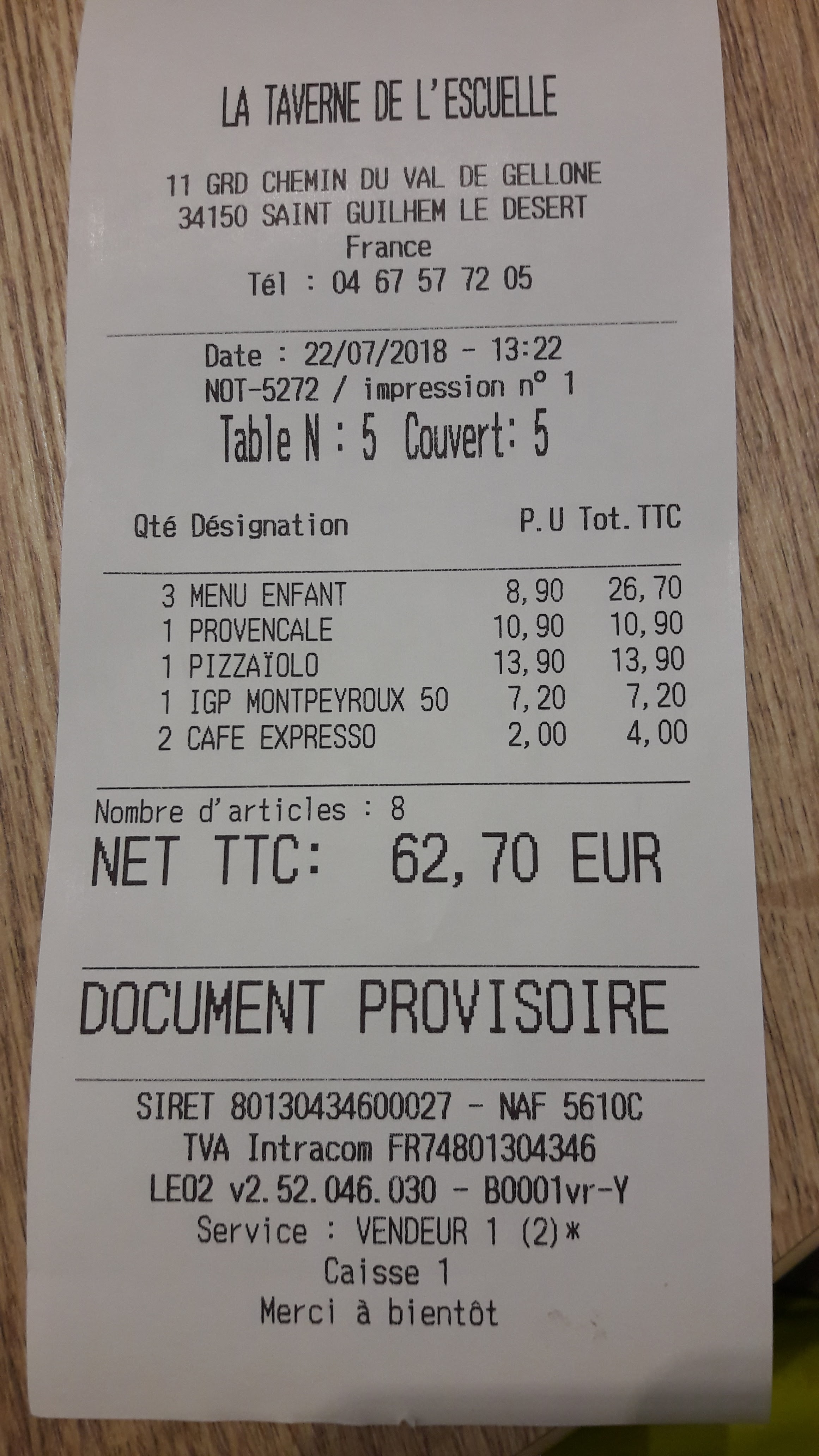 Photo n° 1 de l'avis de patrick. fait le 22/07/2018 à 11:51