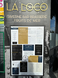 Menu / carte de LA LOCO à Nantes