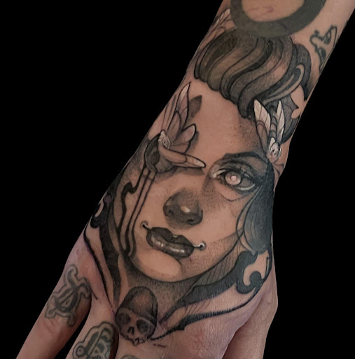 Explore chicago bears tattoo ideas, creative tattoo ideas in Albuquerque, available at Golden Needle Tattoo Studio