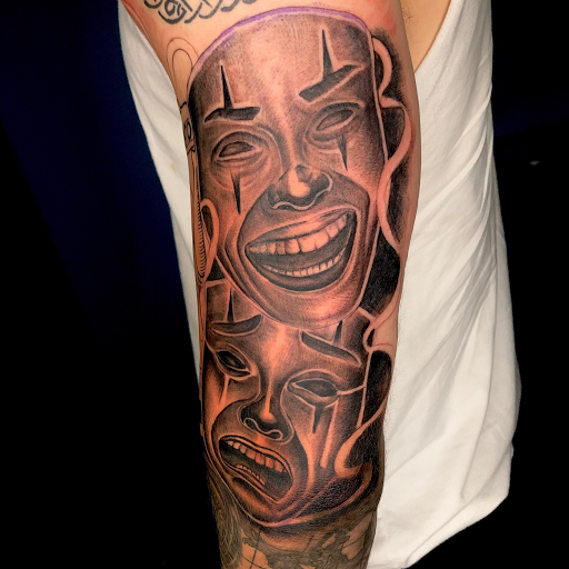 Explore sacred heart tattoo ideas, creative tattoo ideas in Manassas, available at Lamano Ink