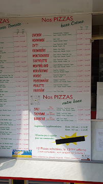 Menu / carte de La roulotte à pizza à Ault